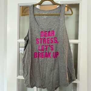 Torrid Stress Grey Pink Active Tank Top 1